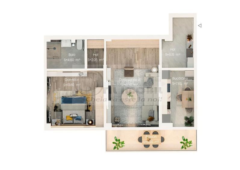 Apartament 2 camere 60mp  - Valea Lupului - 2