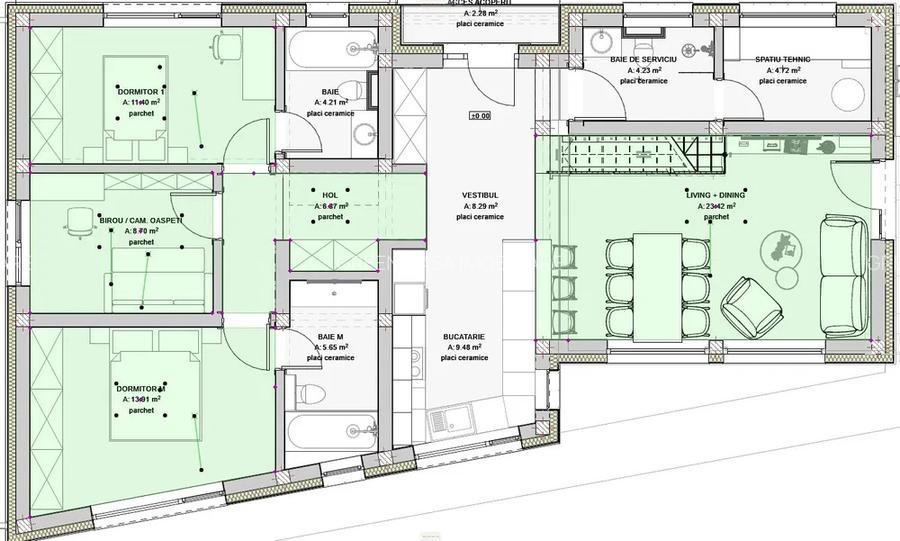 Casă eficientă energetic, 121 mp, teren 830 mp – Gilău - 6