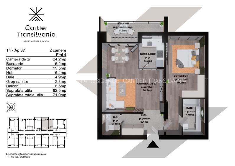 TRANSILVANIA RESIDENCE- CARTIER TRANSILVANIA, APARTAMENT 2 CAMERE - 12