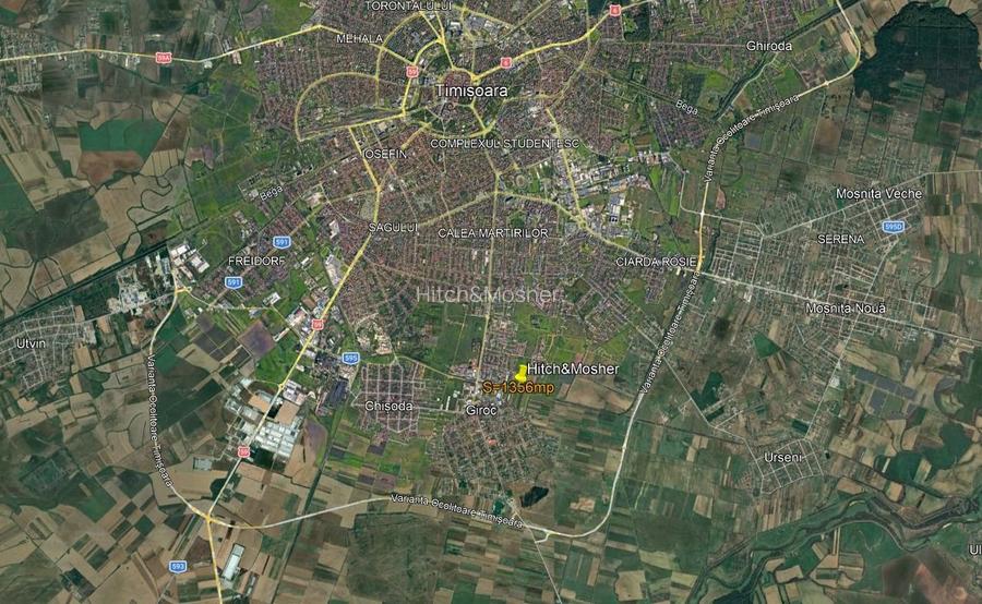 Teren 1.356 mp, dublu front - ideal (servicii + locuire)-comision 0% - 6