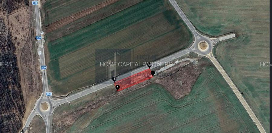 Teren intravilan 1.300 mp | Brănești Ilfov | DJ100 | Front 74 ml - 2