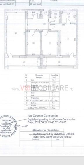 3 camere Via Pipera - Etaj 2/5 - 93 mp utili - Loc de parcare subteran inclus - 15