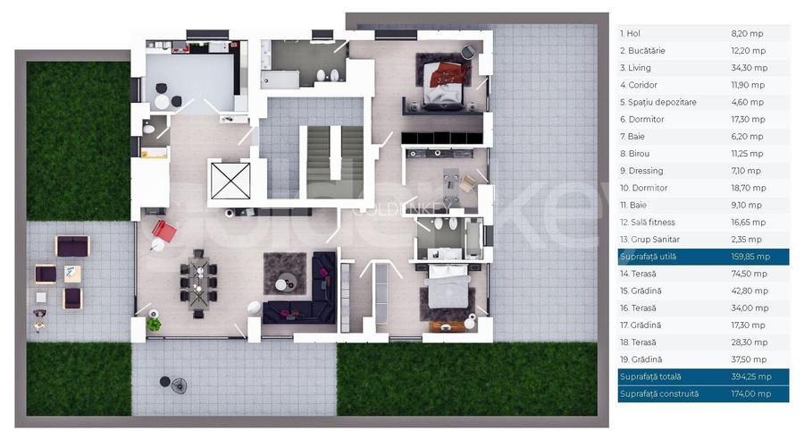 Apartament penthouse cu 4 camere, 234mp terasa, vedere panoramica - 1