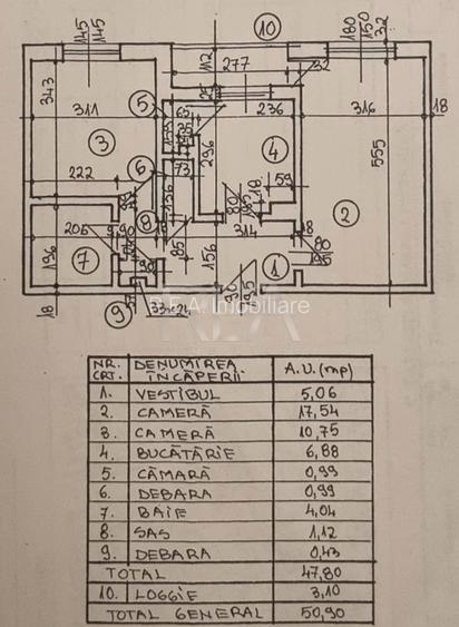 2 camere Iancului decomandat, et. 6, an 1981, metrou, 51 mp - 7