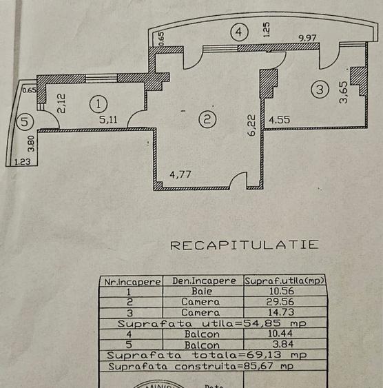 Apartament 2 camere, vedere panoramică Delta Văcărești