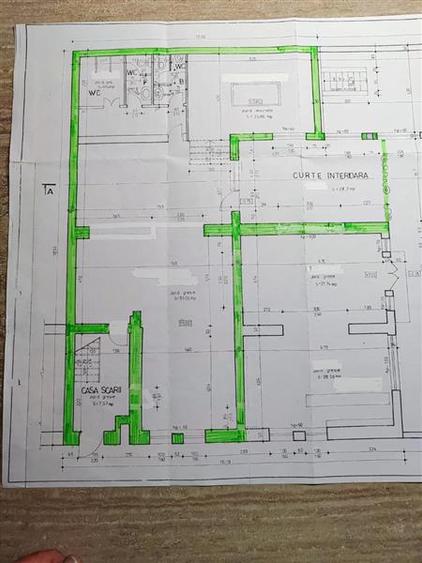 Spatiu comercial de inchiriat, curte interioara, 147mp utili, central, Harman