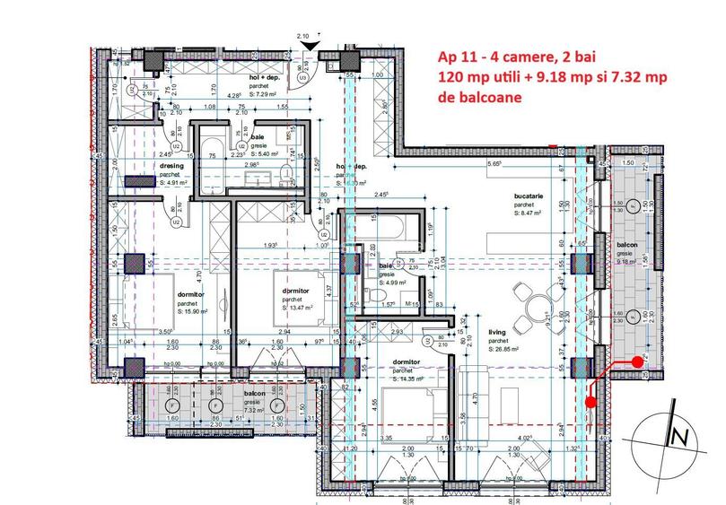 Dâmbovița-Șagului | Bloc Nou | 2, 3 și 4 Camere | Penthouse | Parcare subterana - 4