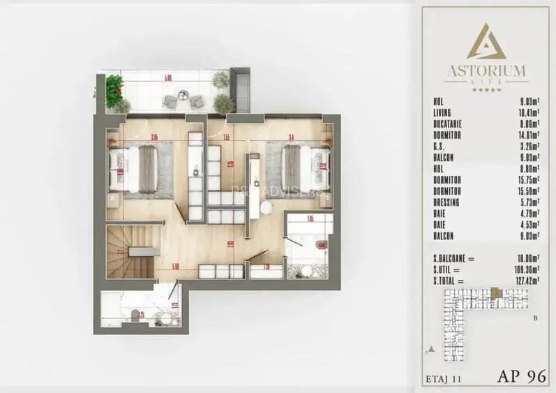 De Vanzare apartament 4 camere cu 3 bai Duplex Theodor Pallady - 3
