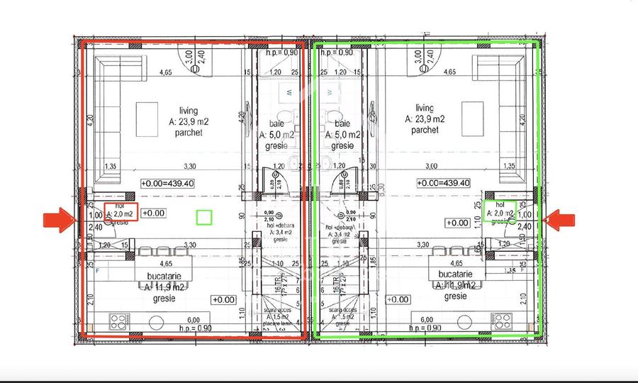Duplex cu 4 camere 89mp + teren 260mp | langa Padure | - 2
