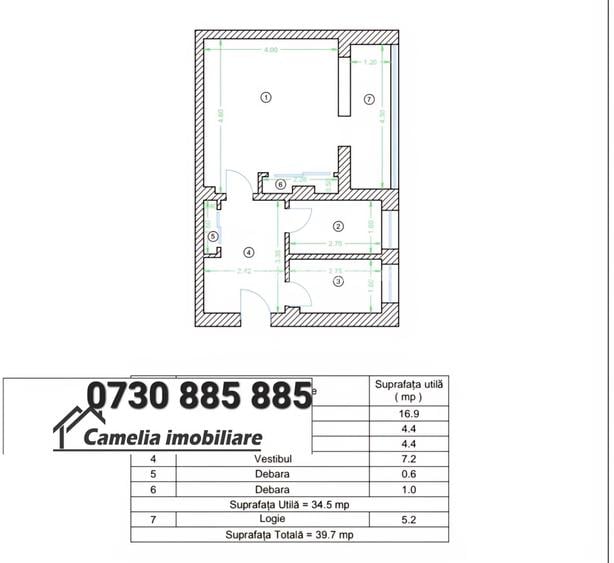 Garsoniera, renovata, 40mp, pt investitie sau locuit, 5 minute metrou Gorjului, - 1