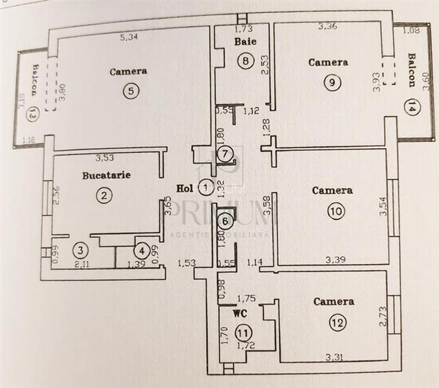 SAGUNA - 4 CAM. - ETAJ 2 - CENTRALA/AC - 2 BAI - BOXA - CONFORT 1 SPORIT - 8