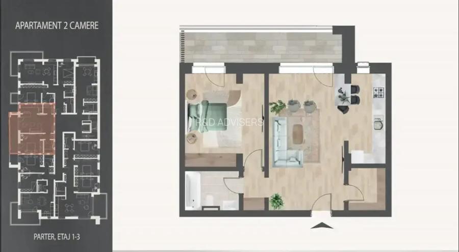 APARTAMENT 2 CAMERE, 15 MIN METROU NICOLAE TECLU, THEODOR PALLADY - 4