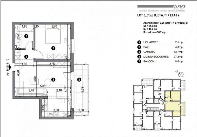 Apartamente 1-2 sau mansarda, suprafete 40-60mp, Complex rezidential Comision 0 - 13