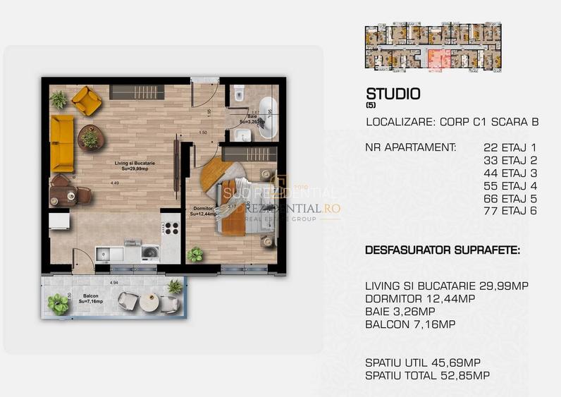 Apartament langa metrou Berceni - 2 camere moderne+balcon, Comision 0 - 1