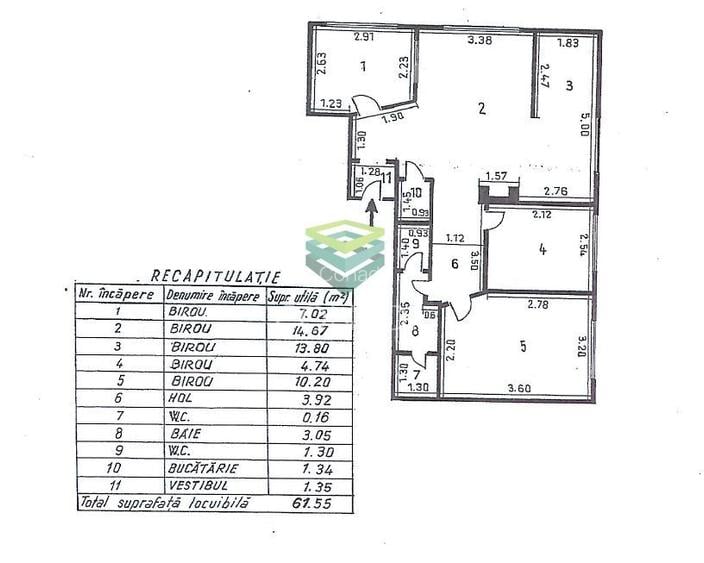 Apartament Versatil | Locatie premium pe Magheru | Ideal investie - 1