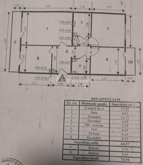 3 camere Basarabia decomandat, centrala, et. 3, an 1983, metrou, 72 mp - 7
