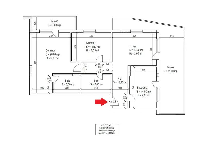 Apartament Cu Terasa 3 Camere Spatios Sector 3 Ozana Titan - 3