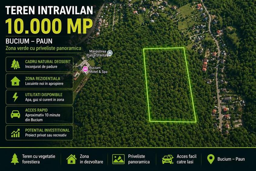 Oportunitate Investite: 10.000 mp in Inima Naturii,Bucium Paun
