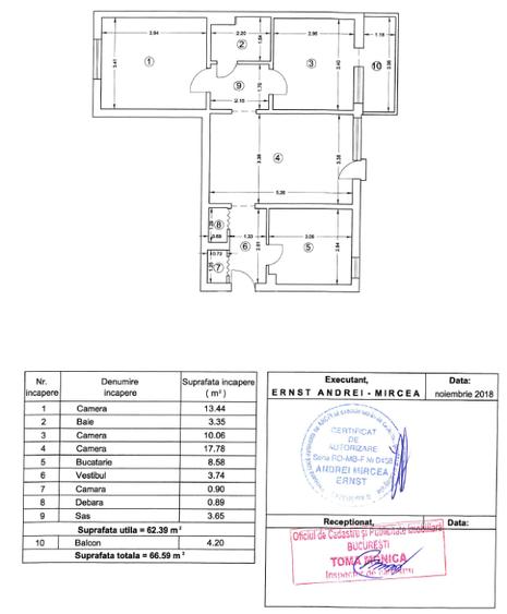 Apartament 3 camere renovat langa parc si metro - 16