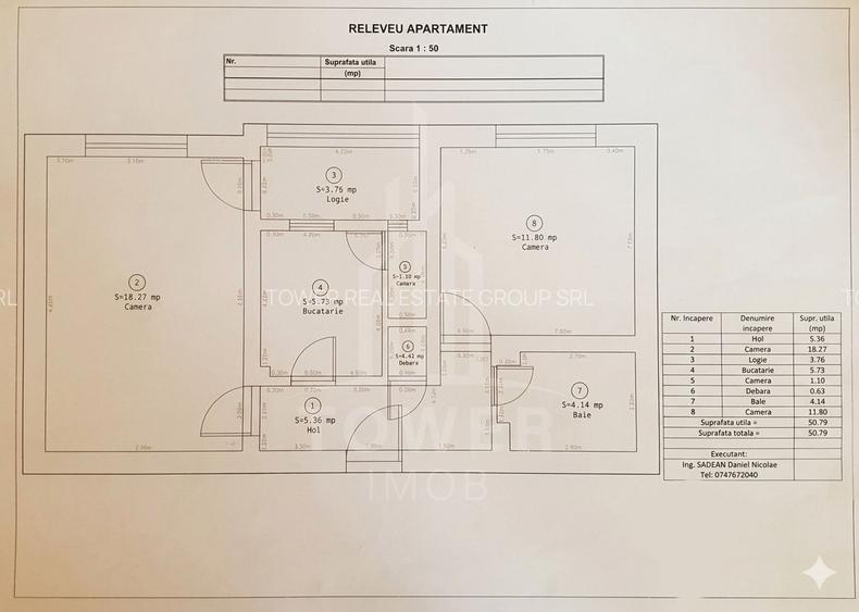 Apartament vanzare 2 camere , et.1, decomandat - 7