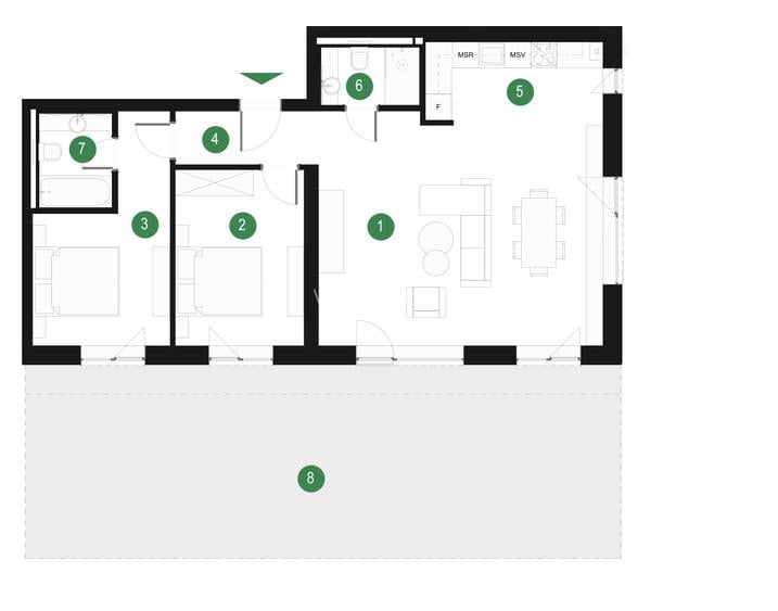 Apartament 3 cam Pipera - Grădină proprie - Olga Gudynn -  Pădurea Băneasa - 1