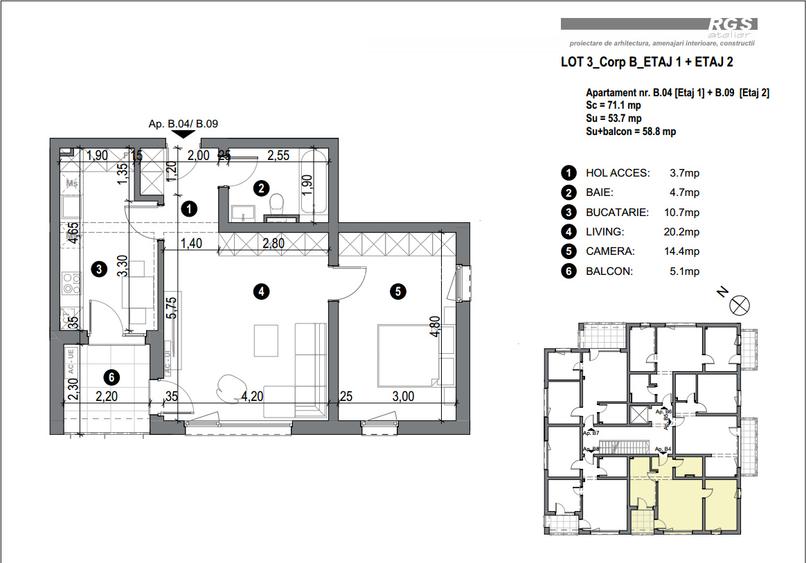Apartamente 1-2 sau mansarda, suprafete 40-60mp, Complex rezidential Comision 0 - 12