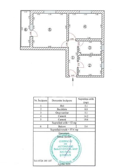 Apartament modern- 2 camere, etaj 1-decomandat, loc de parcare - Tractorul - 17