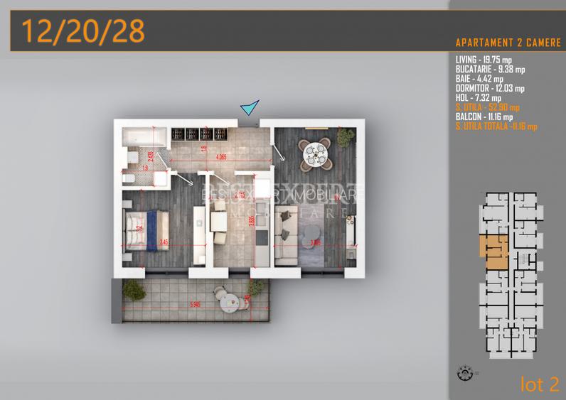 2 Camere Direct Dezvoltator 10 min metrou N.Teclu|La avans 50% Parcare Bonus Ext - 5
