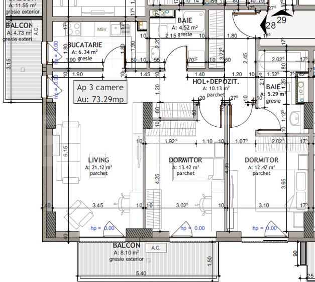 Ap. 3 camere[73 mp] Ansamblu de top cu Discount_zona RIVUS- TVA INCLUS! - 2
