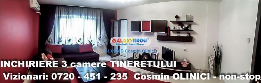 Inchiriere 3 camere Tineretului - langa metrou - 87 mp - etaj 9 - 8