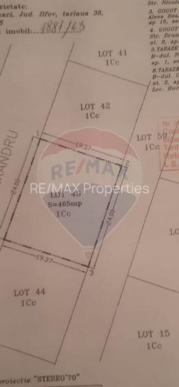 Teren 465mp Tunari / Strada 1 Decembrie - 2
