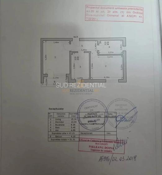Apartament 2 camere, mobilat, utilat + parcare si boxa, Berceni, S4 - 1
