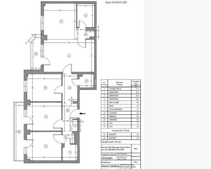 Vanzare apartament 4 camere Calea Mosilor - 1