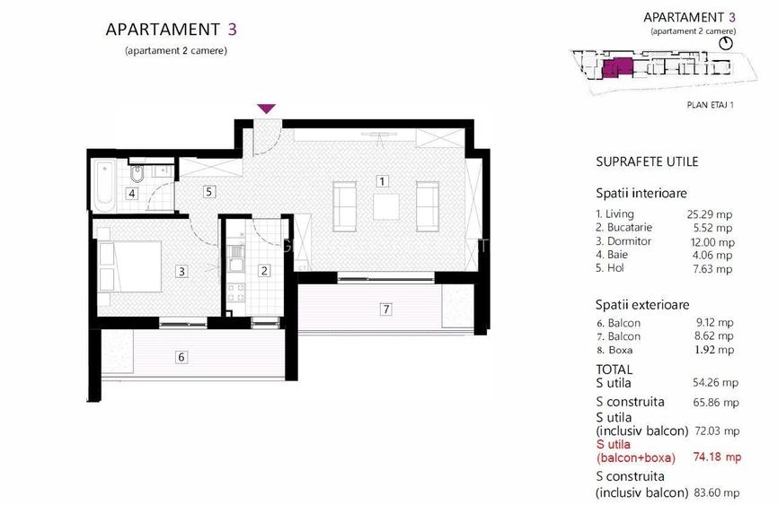 2 CAMERE || LOCATIE ULTRACENTRALA || 2 BALCOANE || BLOC BOUTIQUE - 1