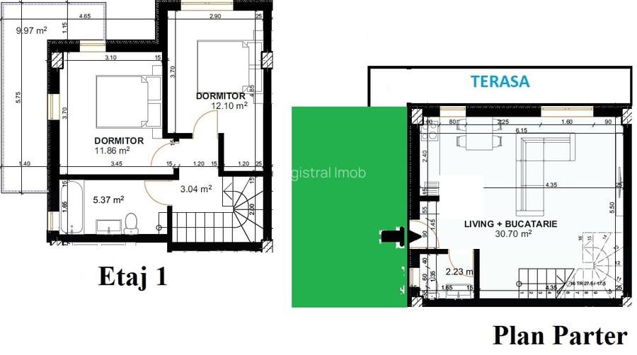 Apartament 3 camere D 2 bai  Curte 41mp  Capat Pacurari - 16