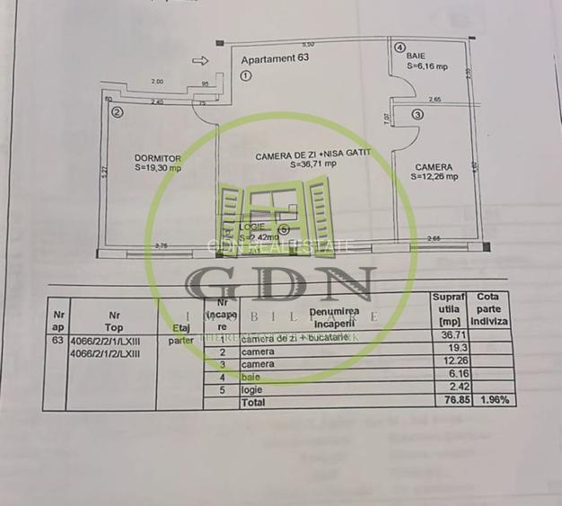 Apartament 3 camere, 77 mp utili - 19