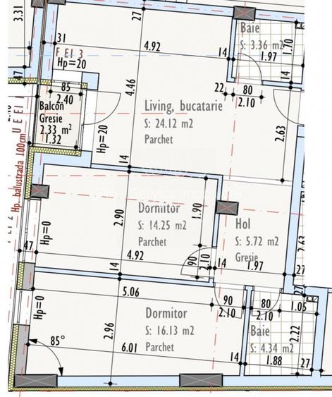 APARTAMENT 3 CAMERE | MARASTI | DE VANZARE | BLOC NOU - TVA INCLUS - SEMIFINISAT - 4