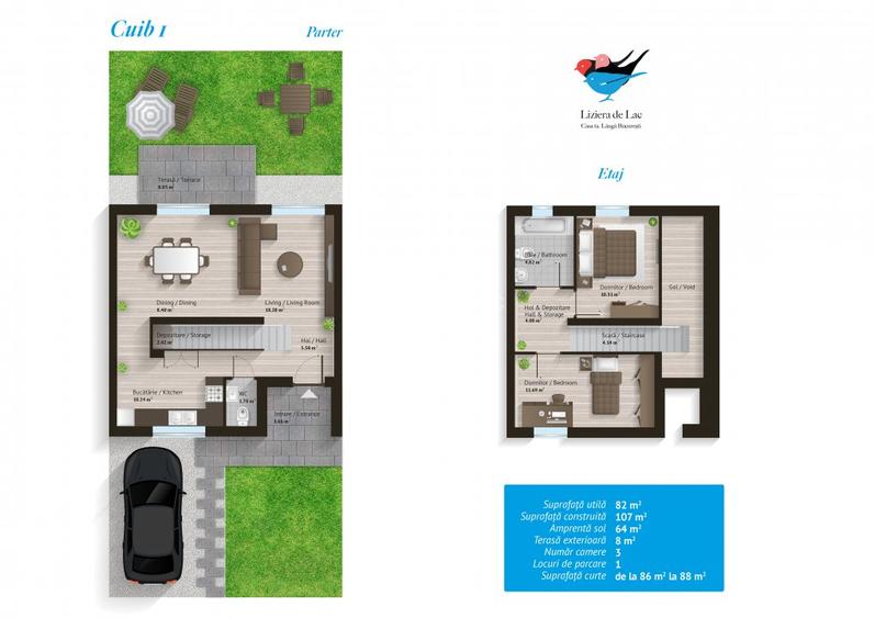 CUIB 1, LIZIERA DE LAC, FAZA 1 — CASA TA LÂNGĂ LAC, LA 20 DE MINUTE DE PALLADY - 1