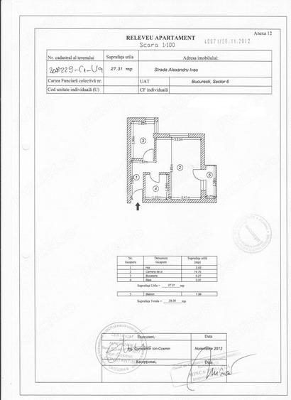 Garsonieră 5 min METROU CRÂNGAȘI | Bloc 2012 | Centrală proprie | Etaj 1 - 9