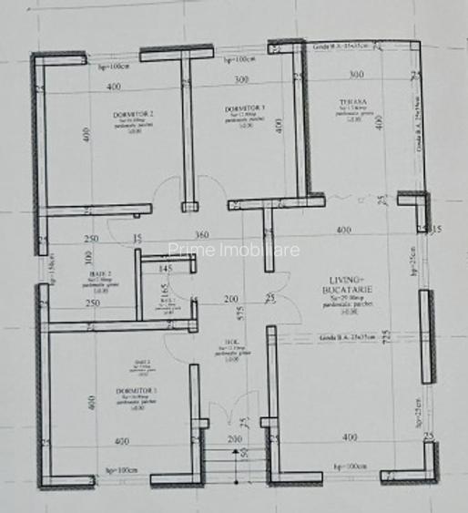 Casă de vânzare semifinisată | teren 505 mp | 3 dormitoare + terasă 12 mp. - 2