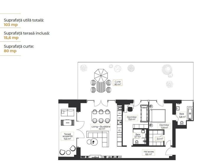 THE BRICK || 3 CAMERE || GRADINA 80 MP || BARBU VACARESCU - 1