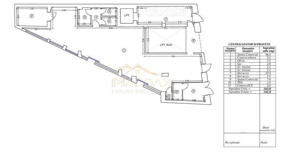 Cladire de birouri de vanzare***877mp***Dorobanti - 40