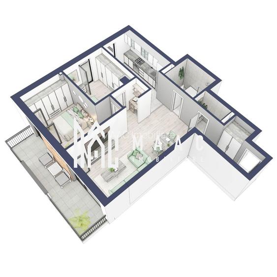 Apartament 3 camere | Balcoane 16.1 mp | Etaj 2 | Turnisor - 4