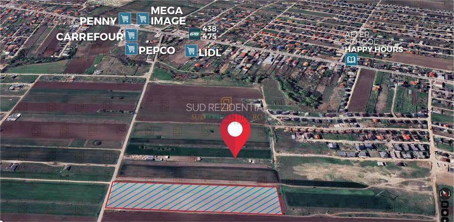 Teren intravilan de vanzare, 500 mp si deschidere ampla, Com Berceni - 3
