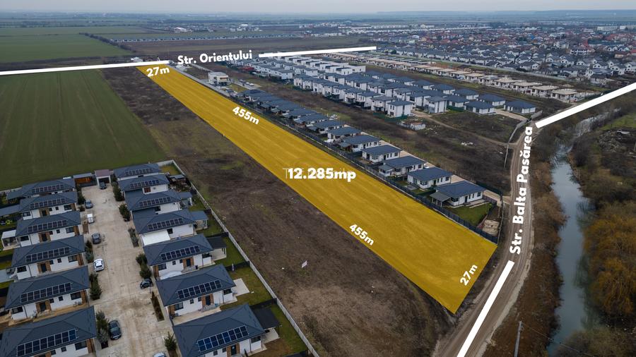 Teren intravilan, 12.200 mp+ toate utilitățile, zonă de case, Tunari - 3