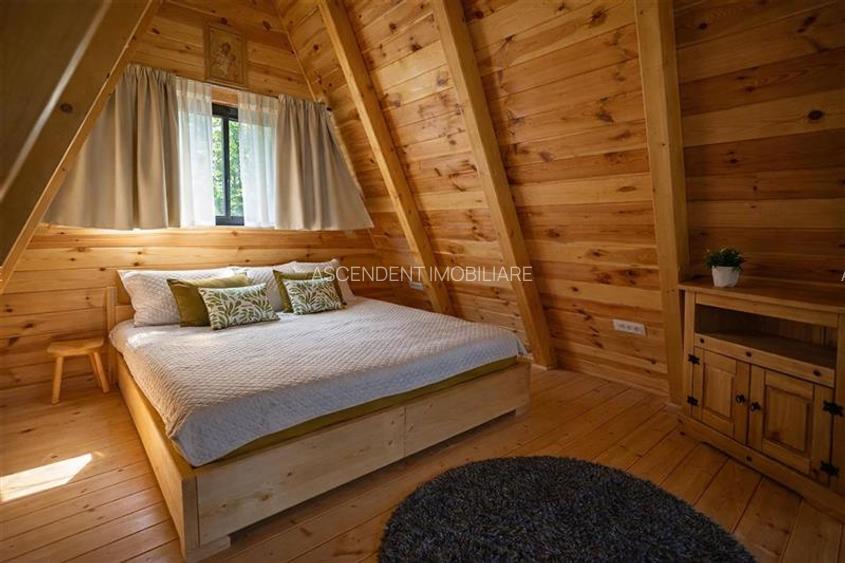 Eleganta,echipata casa A Frame,1.200 mp teren,deschidere Piatra Craiului,Moieciu - 2