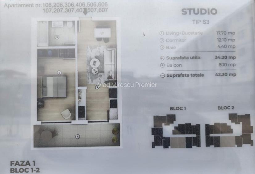 Metrou Berceni / Pasarela - 2 camere tip studio - Acte gata - 2