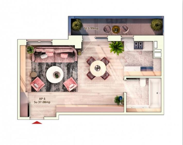 Apartament o camera de vanzare in Marasti, Cluj Napoca - 3