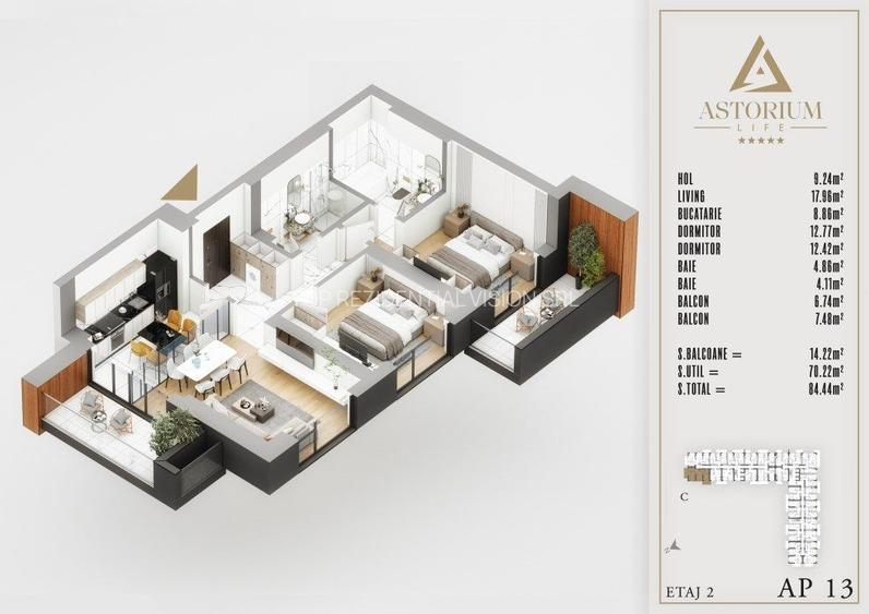 AP 3 CAMERE/ TRANSPORT STB SI METROU/ ASTORIUM LIFFE! - 3