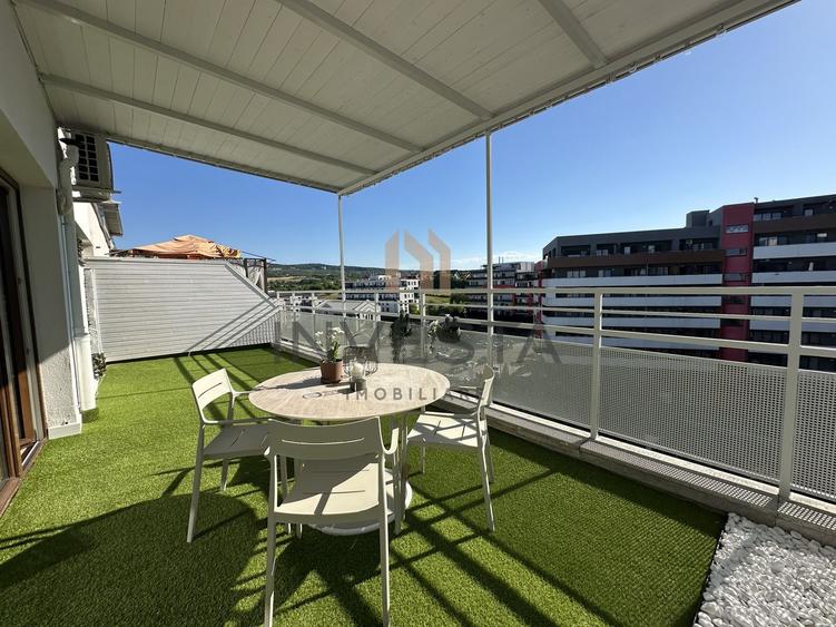 Penthouse de lux pe 2 nivele cu 4 terase in Buna Ziua!